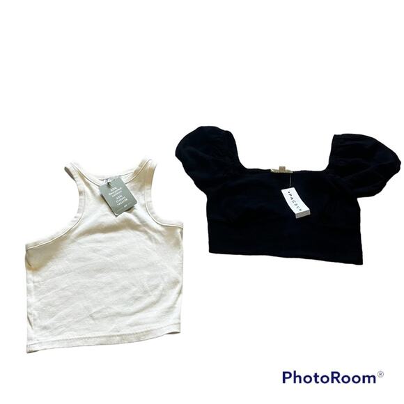 L.a hearts and  divided crop‎ tops small and xs - Picture 1 of 7
